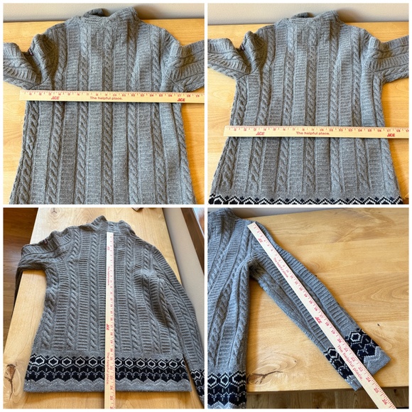 BOGNER FIRE & ICE BUTTON FRONT CARDIGAN SWEATER WOOL BLD CABLE KNIT APRES SKI S - Picture 9 of 10